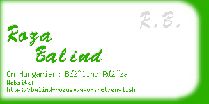 roza balind business card
